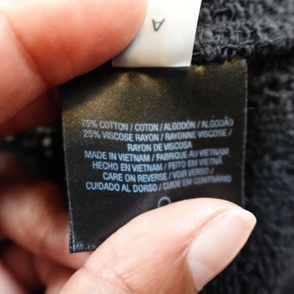 Elie Tahari Women 6 Jacket Open Knit Snap Closure Black - Picture 9 of 11